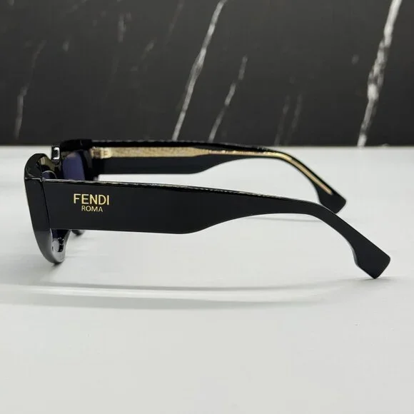 NEW FENDI BLACK BLUE WOMEN SUNGLASSES FENDI FE40163U 01V display picture 2